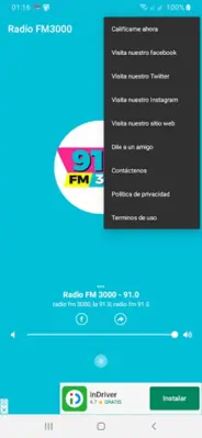 Radio FM3000 android App screenshot 1